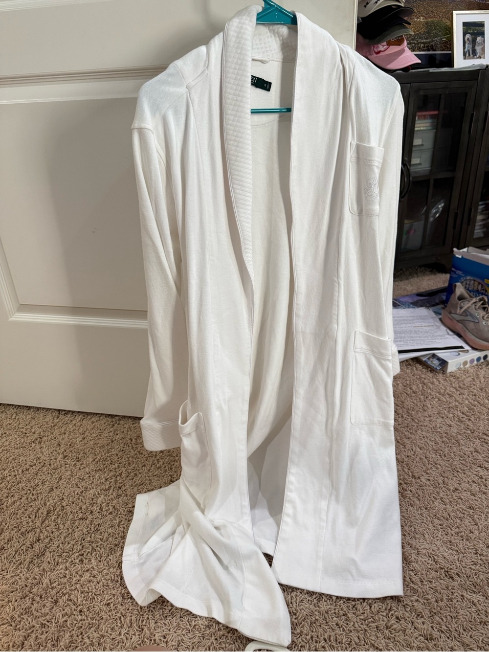 Ralph Lauren White Shawl-Collar Robe